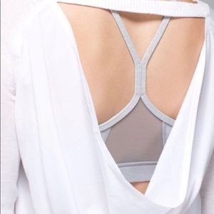 Lululemon RARE open-back white sweater size 10